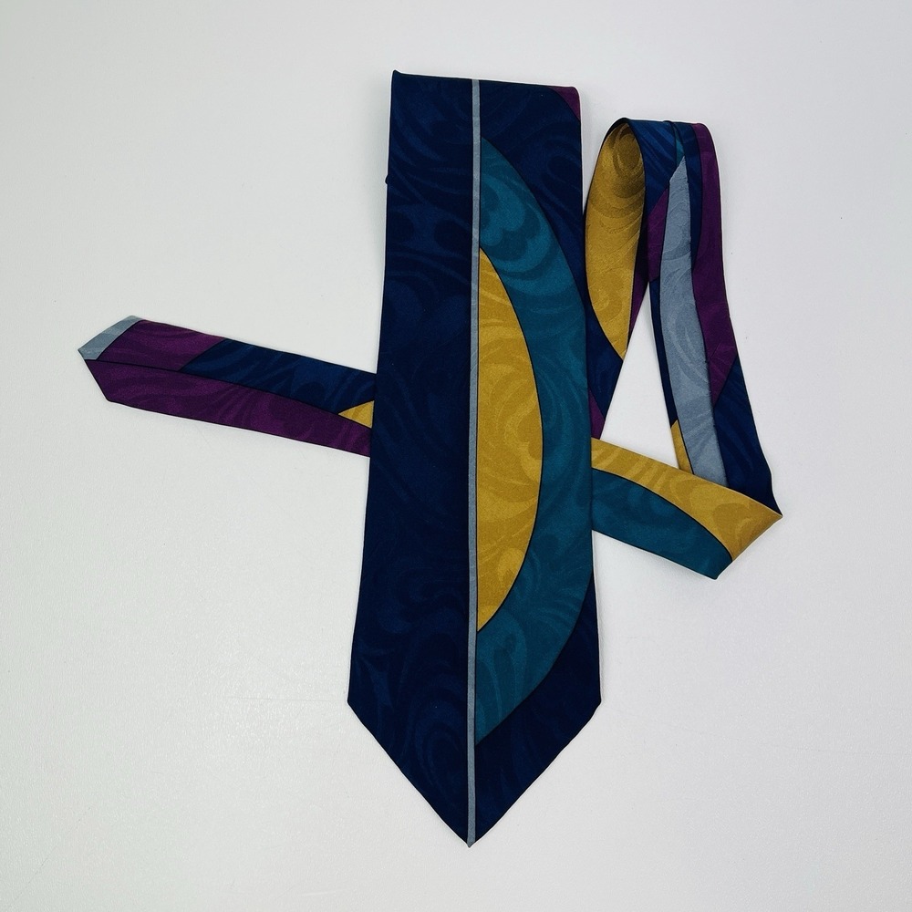 Albert Nipon Mens‎ 100% Italian Silk Brights Abstract Necktie